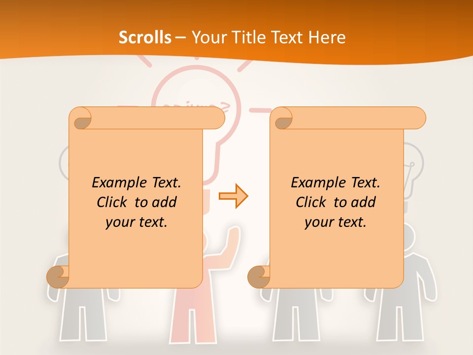 A Group Of People Standing In Front Of A Light Bulb PowerPoint Template