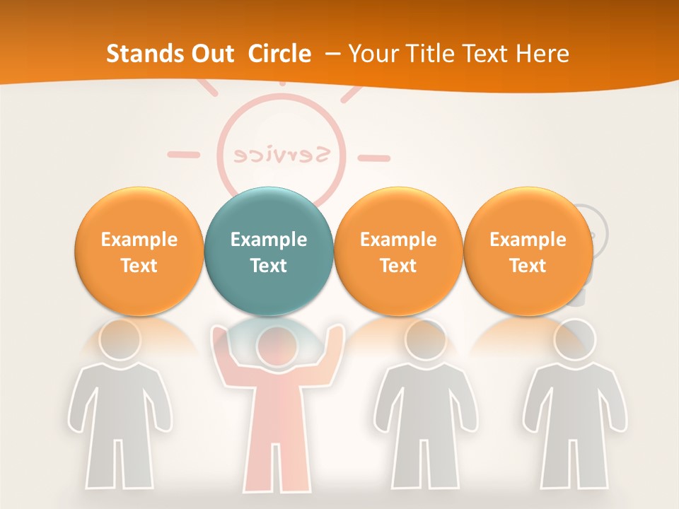 A Group Of People Standing In Front Of A Light Bulb PowerPoint Template