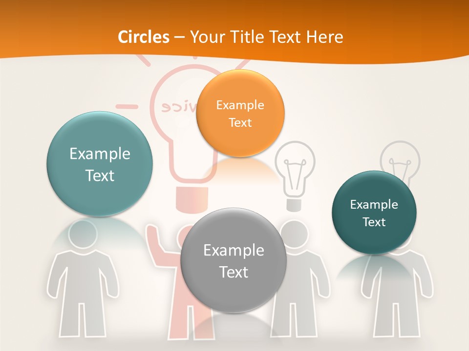 A Group Of People Standing In Front Of A Light Bulb PowerPoint Template