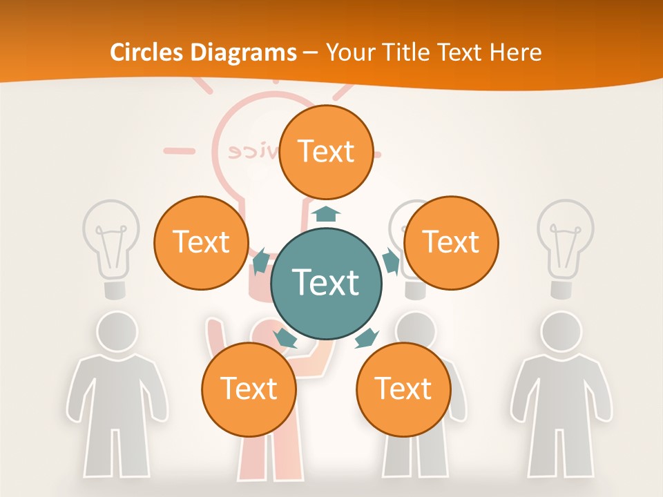 A Group Of People Standing In Front Of A Light Bulb PowerPoint Template