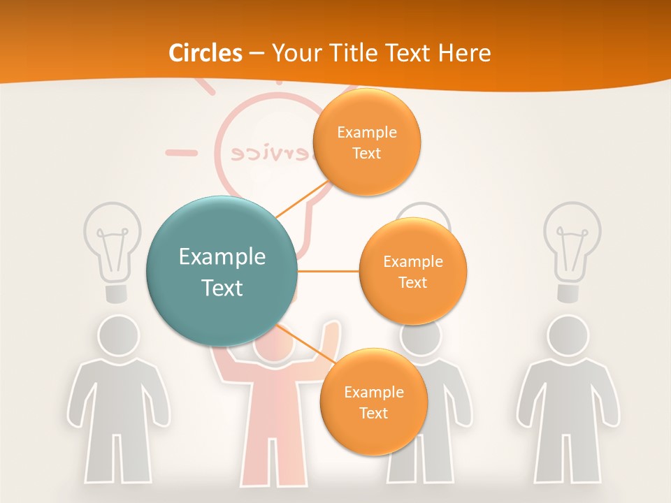 A Group Of People Standing In Front Of A Light Bulb PowerPoint Template