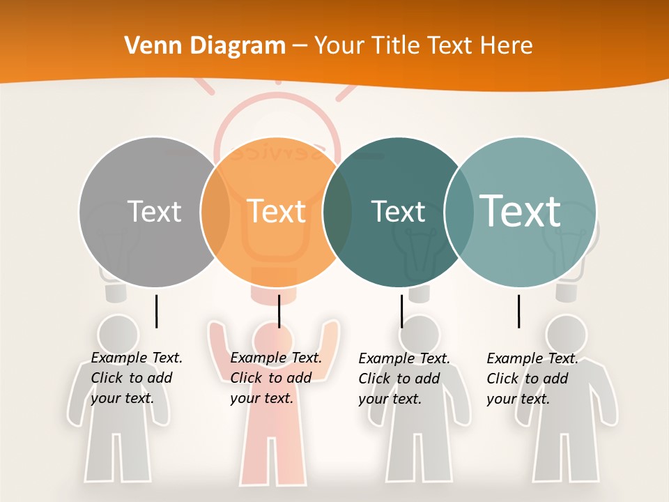 A Group Of People Standing In Front Of A Light Bulb PowerPoint Template