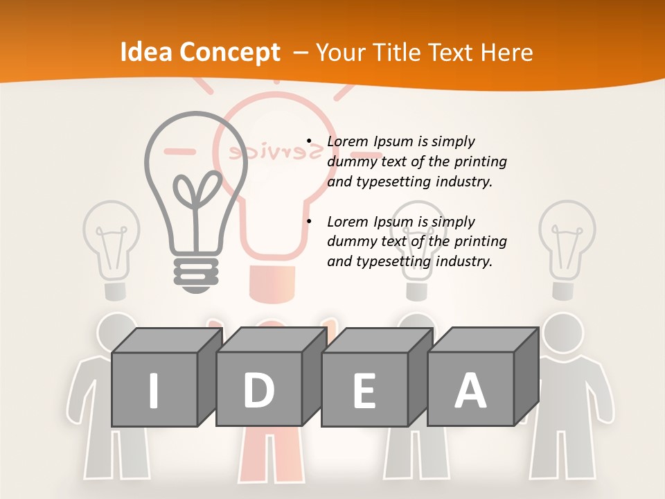 A Group Of People Standing In Front Of A Light Bulb PowerPoint Template