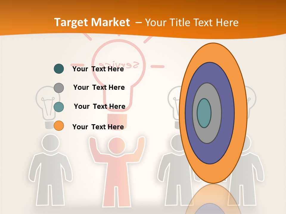 A Group Of People Standing In Front Of A Light Bulb PowerPoint Template