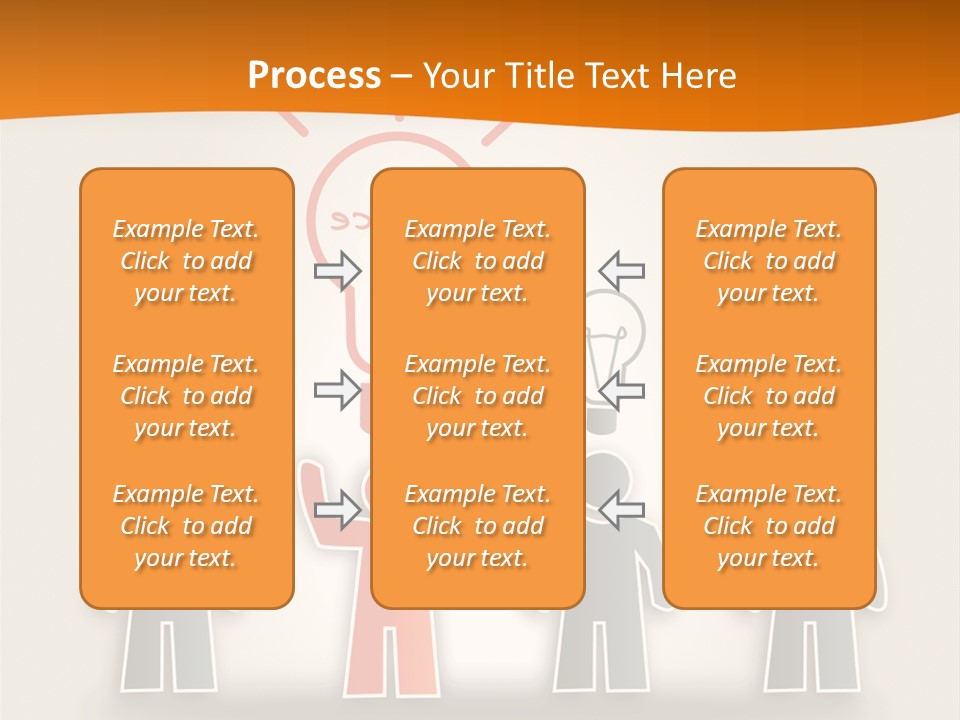 A Group Of People Standing In Front Of A Light Bulb PowerPoint Template