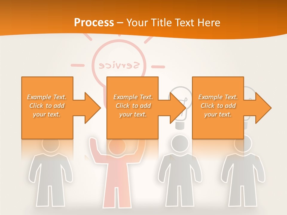 A Group Of People Standing In Front Of A Light Bulb PowerPoint Template