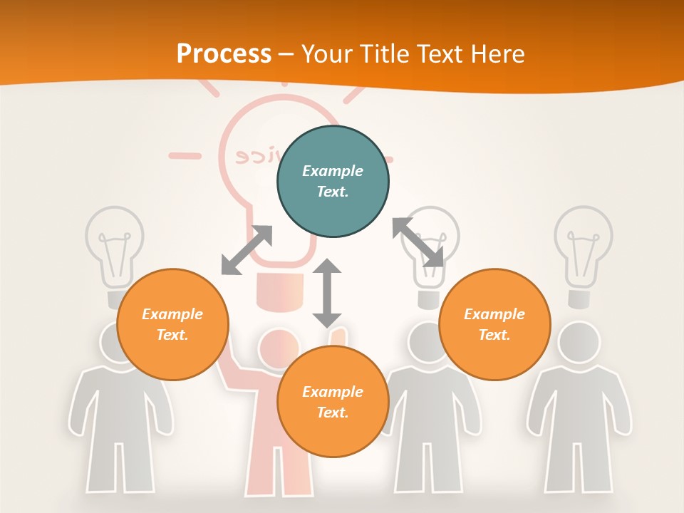A Group Of People Standing In Front Of A Light Bulb PowerPoint Template