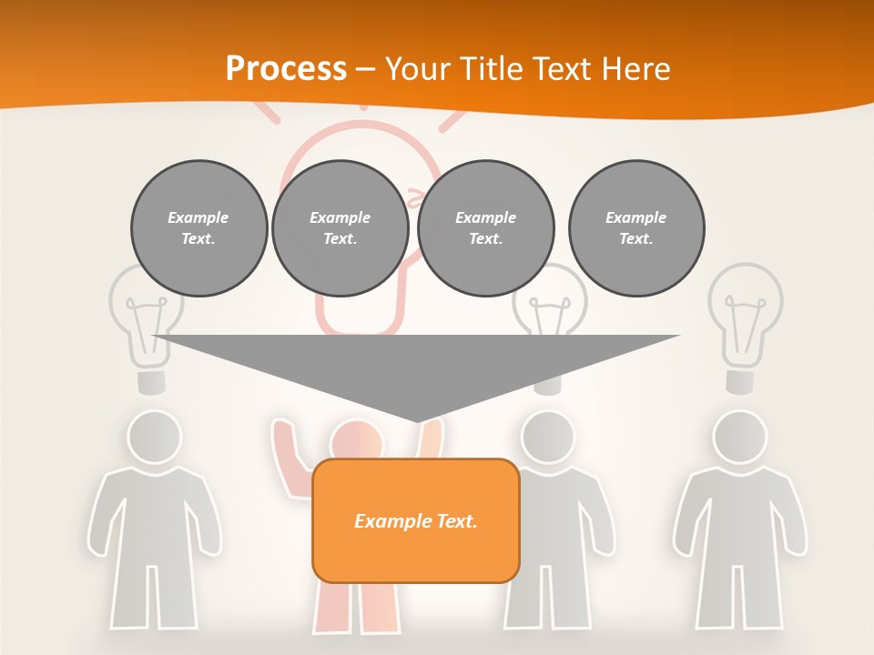 A Group Of People Standing In Front Of A Light Bulb PowerPoint Template