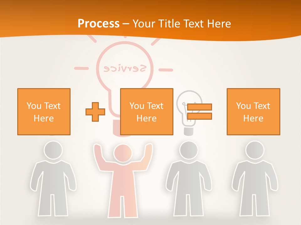 A Group Of People Standing In Front Of A Light Bulb PowerPoint Template