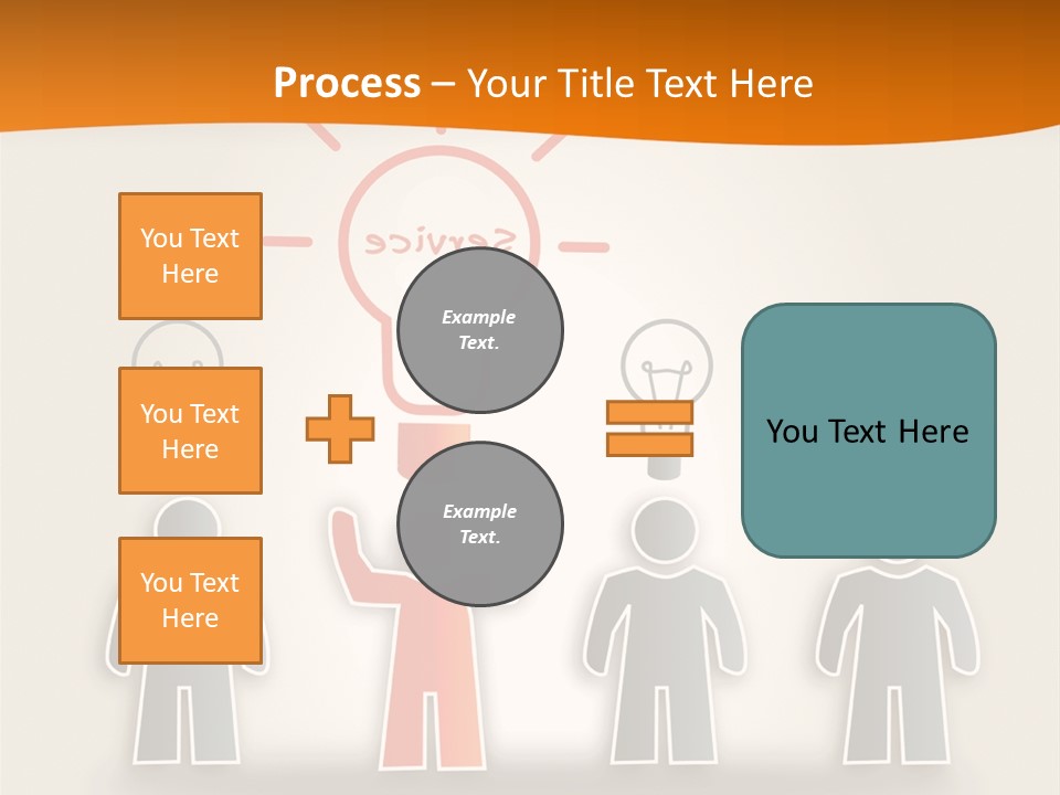 A Group Of People Standing In Front Of A Light Bulb PowerPoint Template