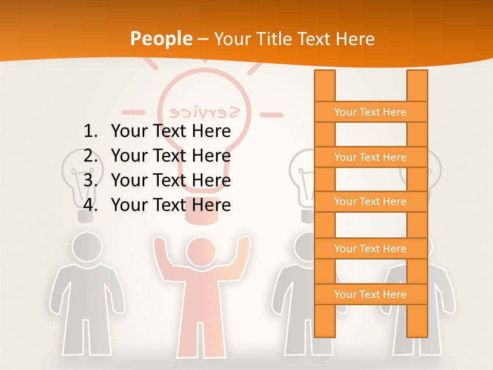 A Group Of People Standing In Front Of A Light Bulb PowerPoint Template