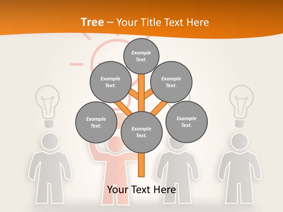 A Group Of People Standing In Front Of A Light Bulb PowerPoint Template