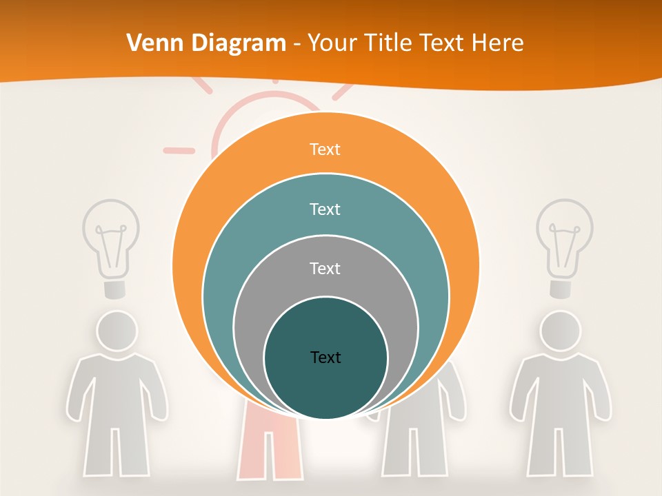 A Group Of People Standing In Front Of A Light Bulb PowerPoint Template