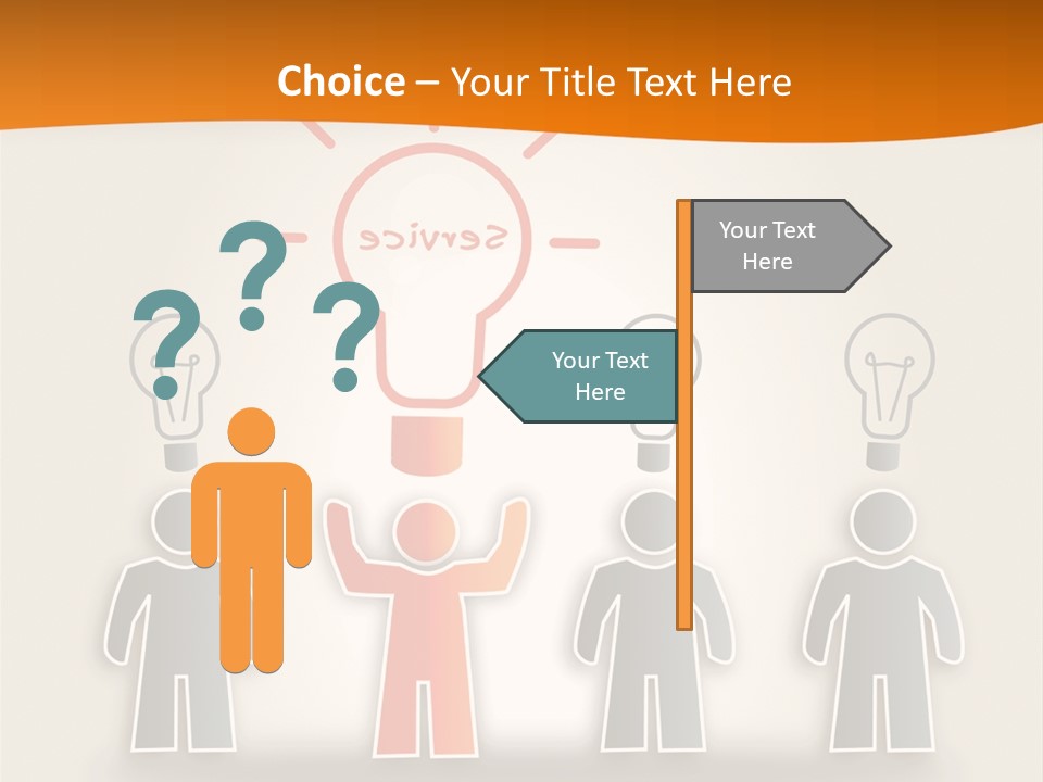 A Group Of People Standing In Front Of A Light Bulb PowerPoint Template