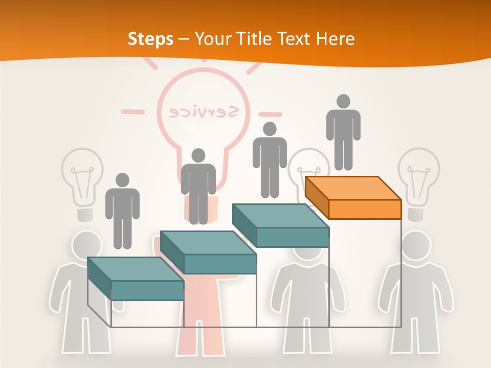 A Group Of People Standing In Front Of A Light Bulb PowerPoint Template