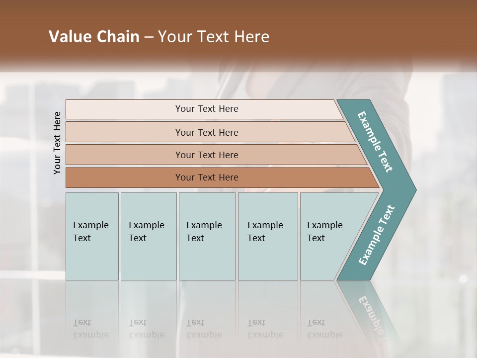 A Woman In A Business Suit Holding Out Her Hand PowerPoint Template