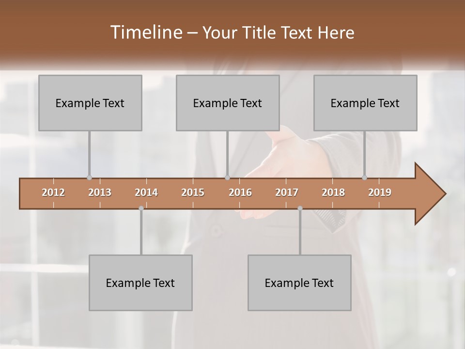 A Woman In A Business Suit Holding Out Her Hand PowerPoint Template