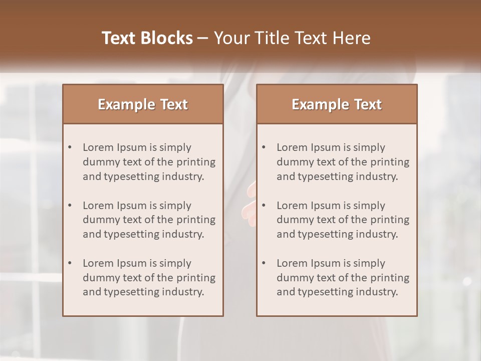 A Woman In A Business Suit Holding Out Her Hand PowerPoint Template