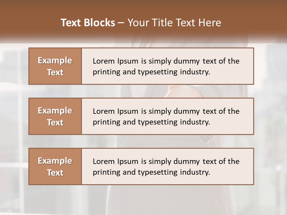 A Woman In A Business Suit Holding Out Her Hand PowerPoint Template