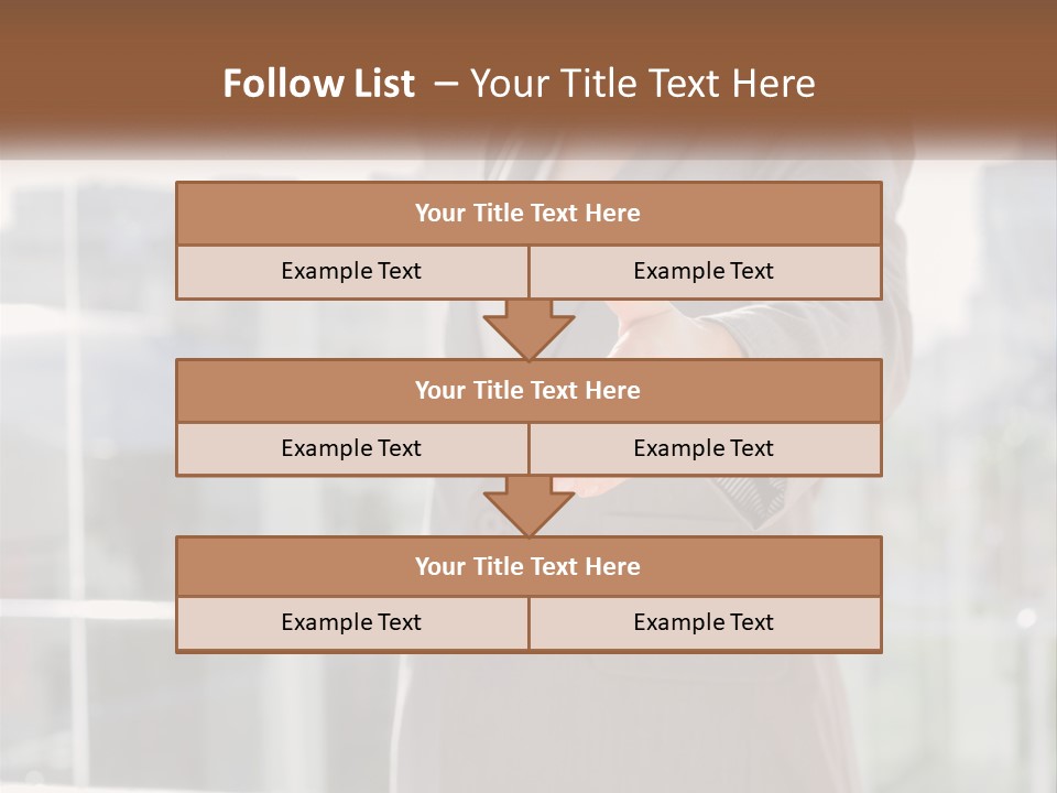 A Woman In A Business Suit Holding Out Her Hand PowerPoint Template