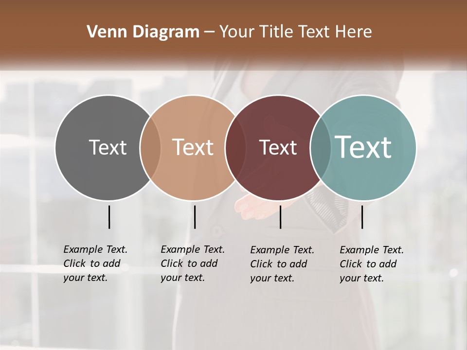 A Woman In A Business Suit Holding Out Her Hand PowerPoint Template