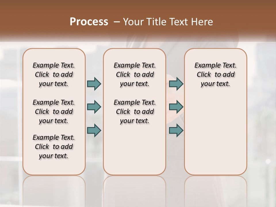 A Woman In A Business Suit Holding Out Her Hand PowerPoint Template