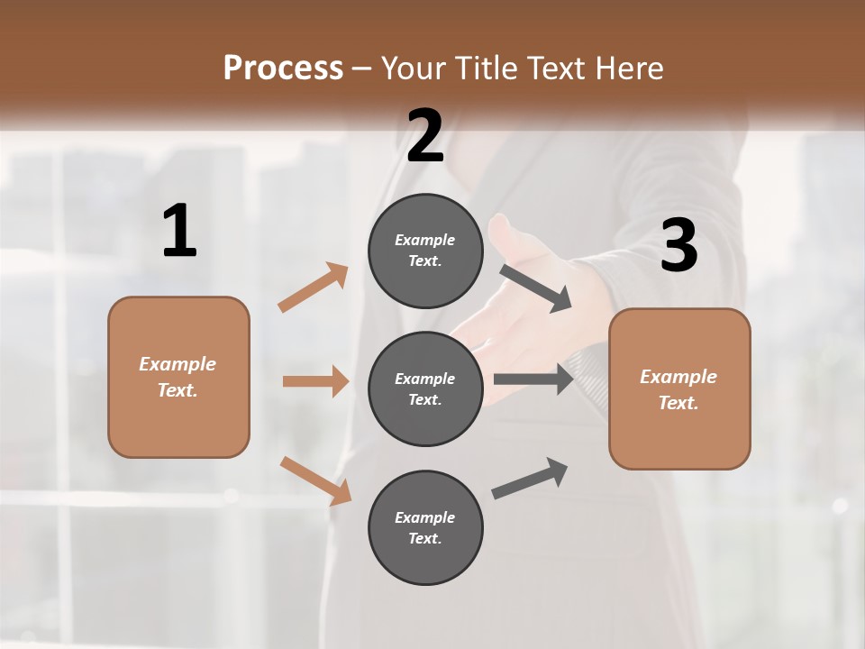 A Woman In A Business Suit Holding Out Her Hand PowerPoint Template