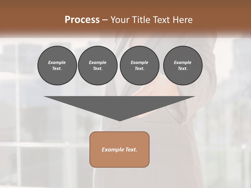 A Woman In A Business Suit Holding Out Her Hand PowerPoint Template