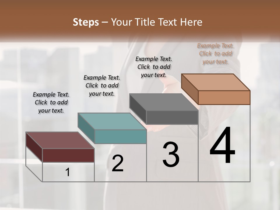 A Woman In A Business Suit Holding Out Her Hand PowerPoint Template