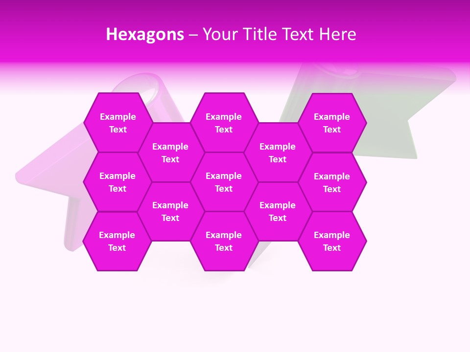 Two Green And Pink Arrows Pointing To Each Other PowerPoint Template