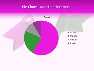 Two Green And Pink Arrows Pointing To Each Other PowerPoint Template
