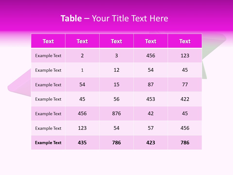 Two Green And Pink Arrows Pointing To Each Other PowerPoint Template
