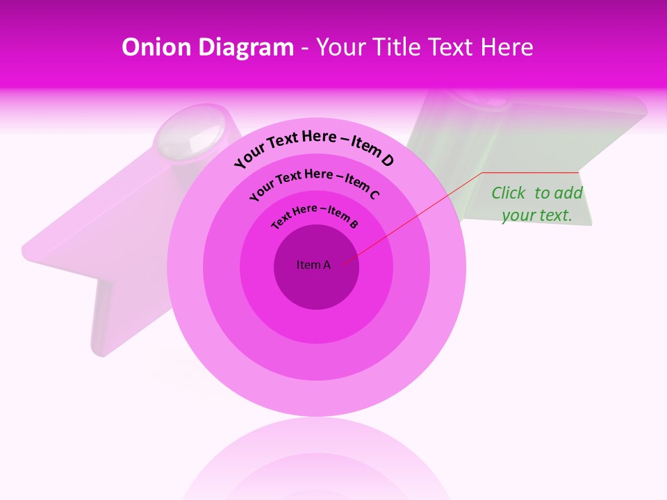 Two Green And Pink Arrows Pointing To Each Other PowerPoint Template