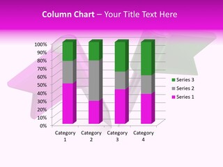 Two Green And Pink Arrows Pointing To Each Other PowerPoint Template