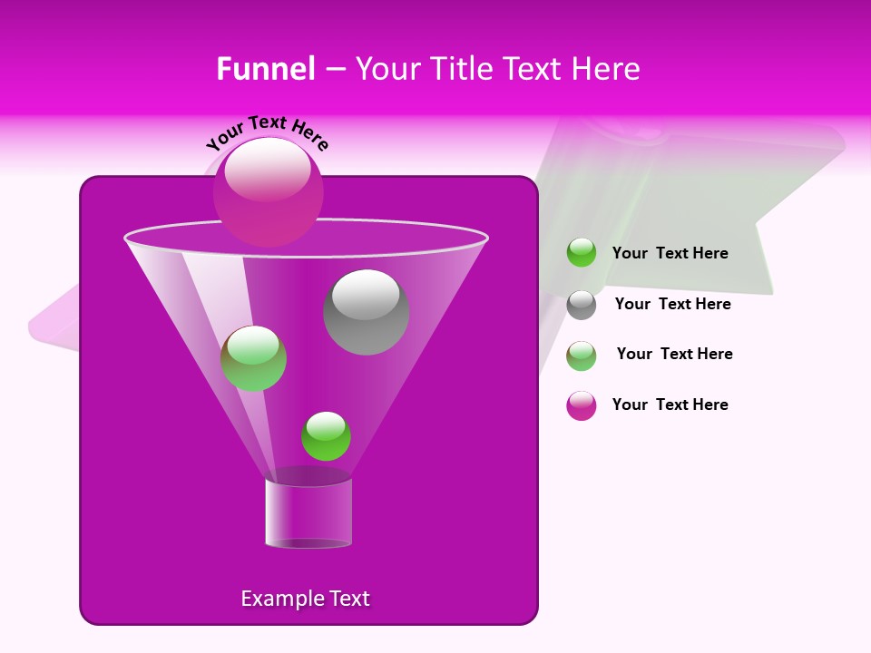 Two Green And Pink Arrows Pointing To Each Other PowerPoint Template