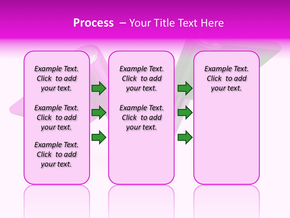 Two Green And Pink Arrows Pointing To Each Other PowerPoint Template