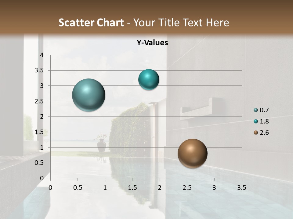 A Swimming Pool With A Wooden Ceiling And Windows PowerPoint Template