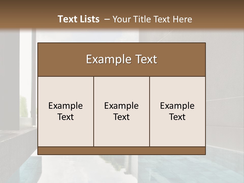 A Swimming Pool With A Wooden Ceiling And Windows PowerPoint Template