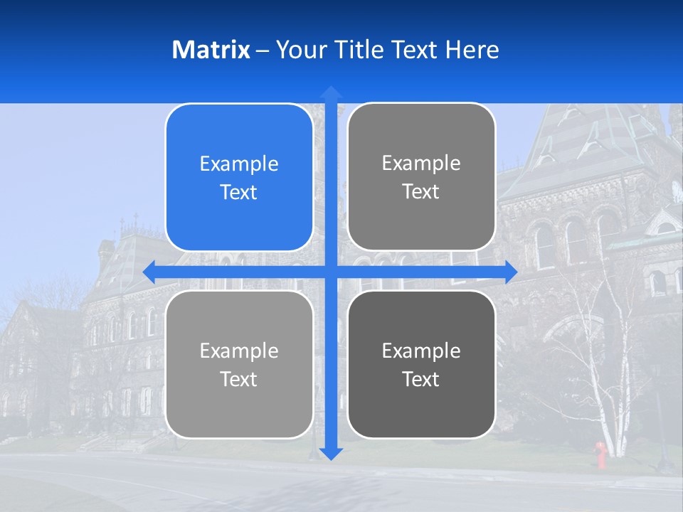 A Large Building With A Flag On Top Of It PowerPoint Template