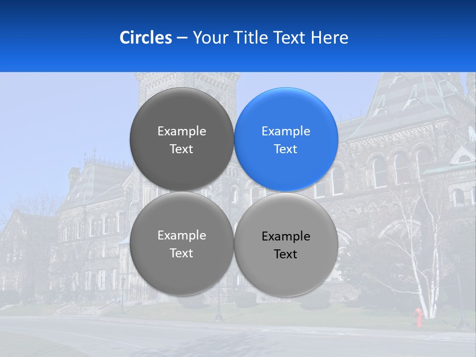 A Large Building With A Flag On Top Of It PowerPoint Template