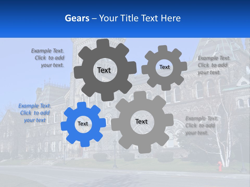 A Large Building With A Flag On Top Of It PowerPoint Template