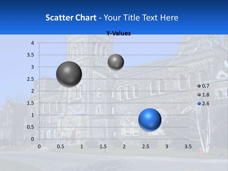 A Large Building With A Flag On Top Of It PowerPoint Template
