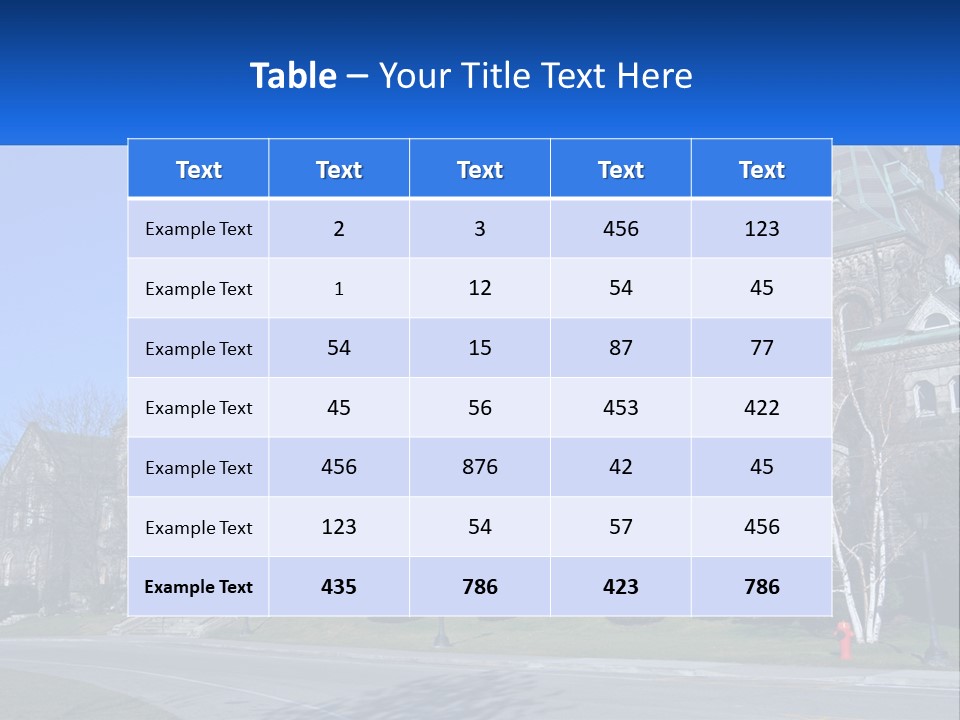 A Large Building With A Flag On Top Of It PowerPoint Template