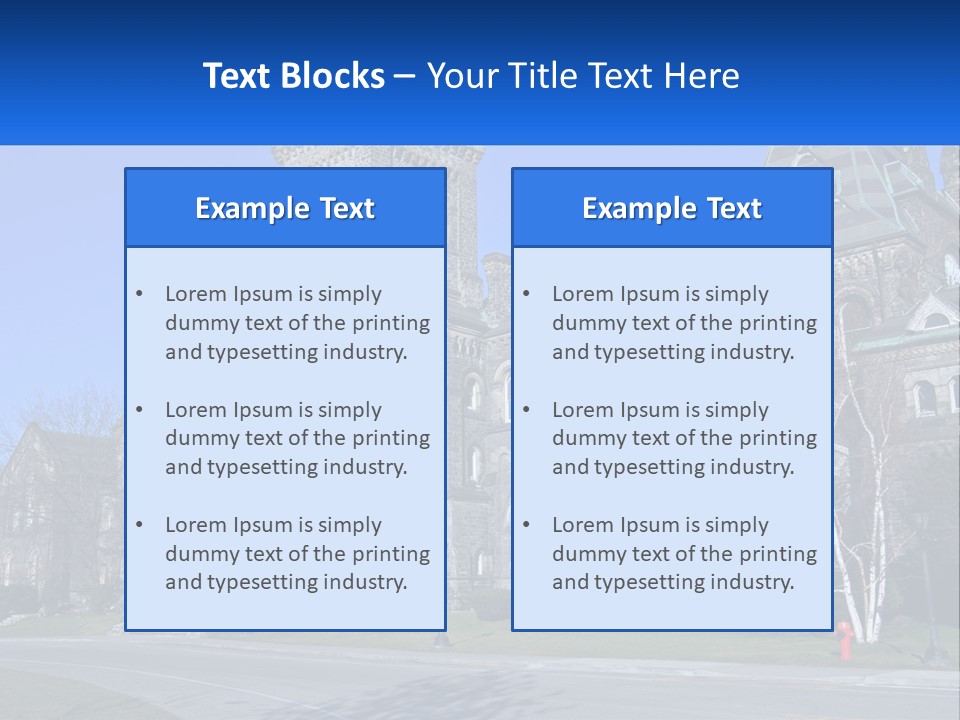 A Large Building With A Flag On Top Of It PowerPoint Template