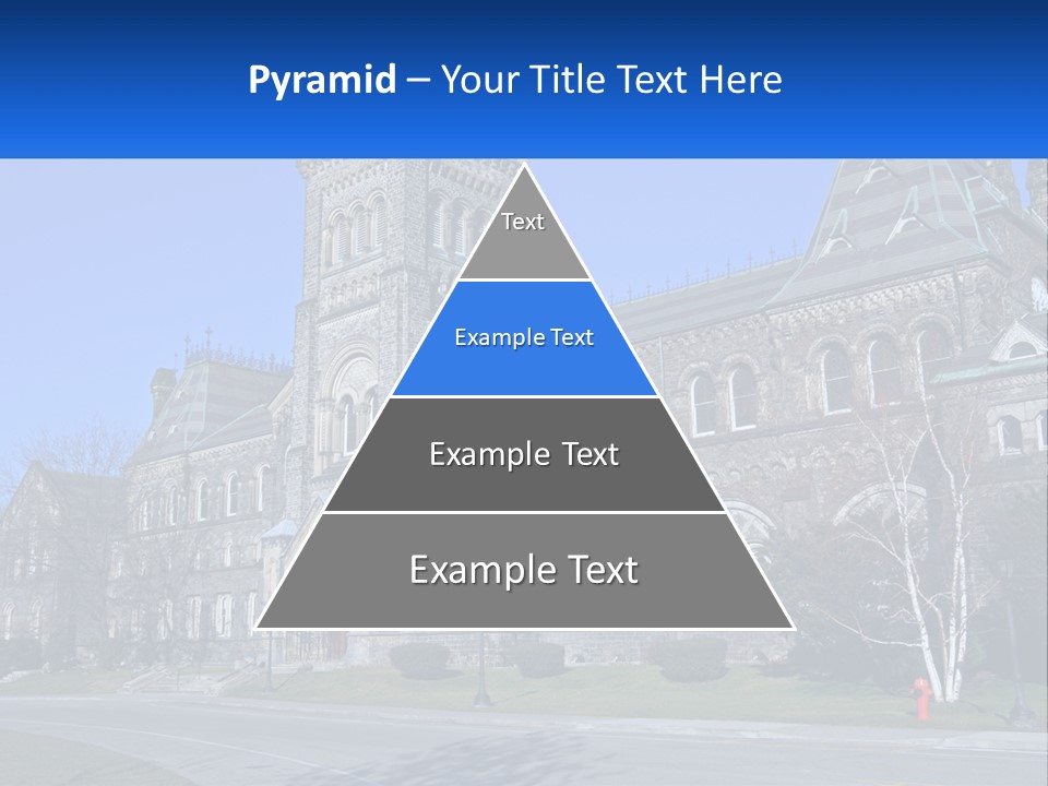 A Large Building With A Flag On Top Of It PowerPoint Template