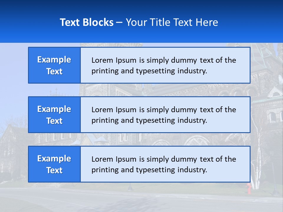 A Large Building With A Flag On Top Of It PowerPoint Template