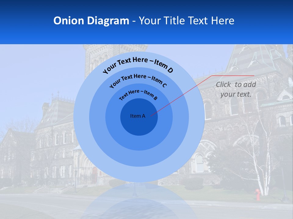 A Large Building With A Flag On Top Of It PowerPoint Template