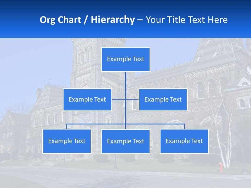 A Large Building With A Flag On Top Of It PowerPoint Template