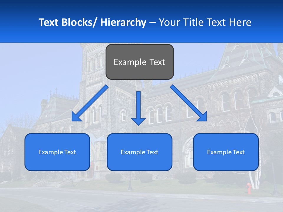 A Large Building With A Flag On Top Of It PowerPoint Template