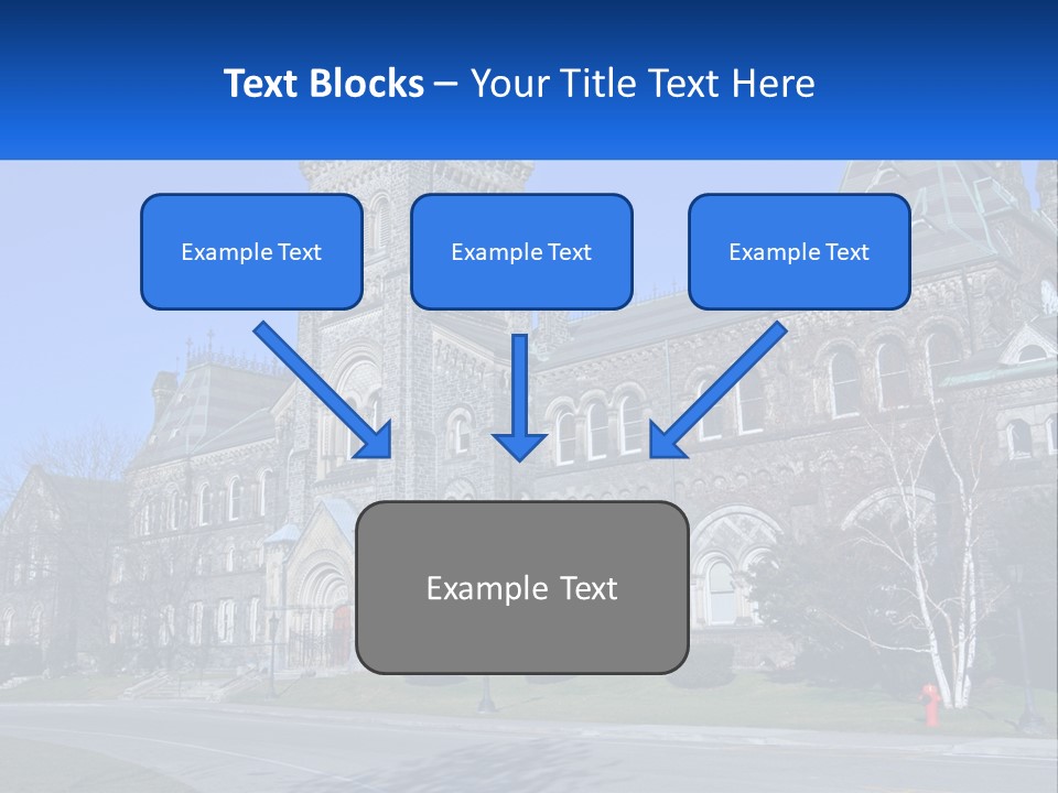 A Large Building With A Flag On Top Of It PowerPoint Template